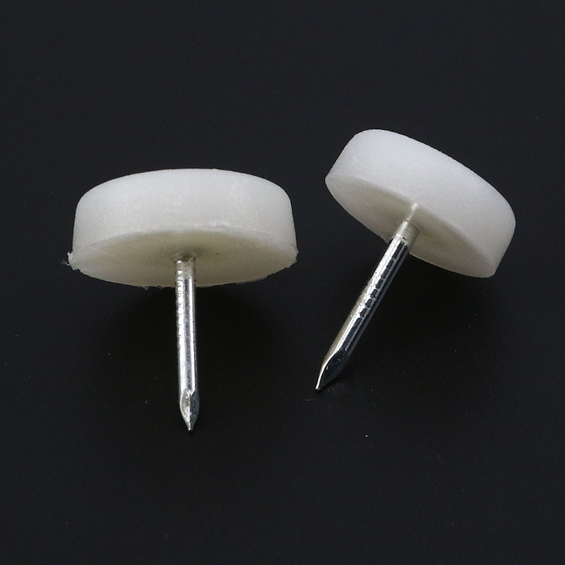 高夫雅加厚白色尼龙家具脚钉 沙发桌椅防滑防潮静音塑料地脚钉