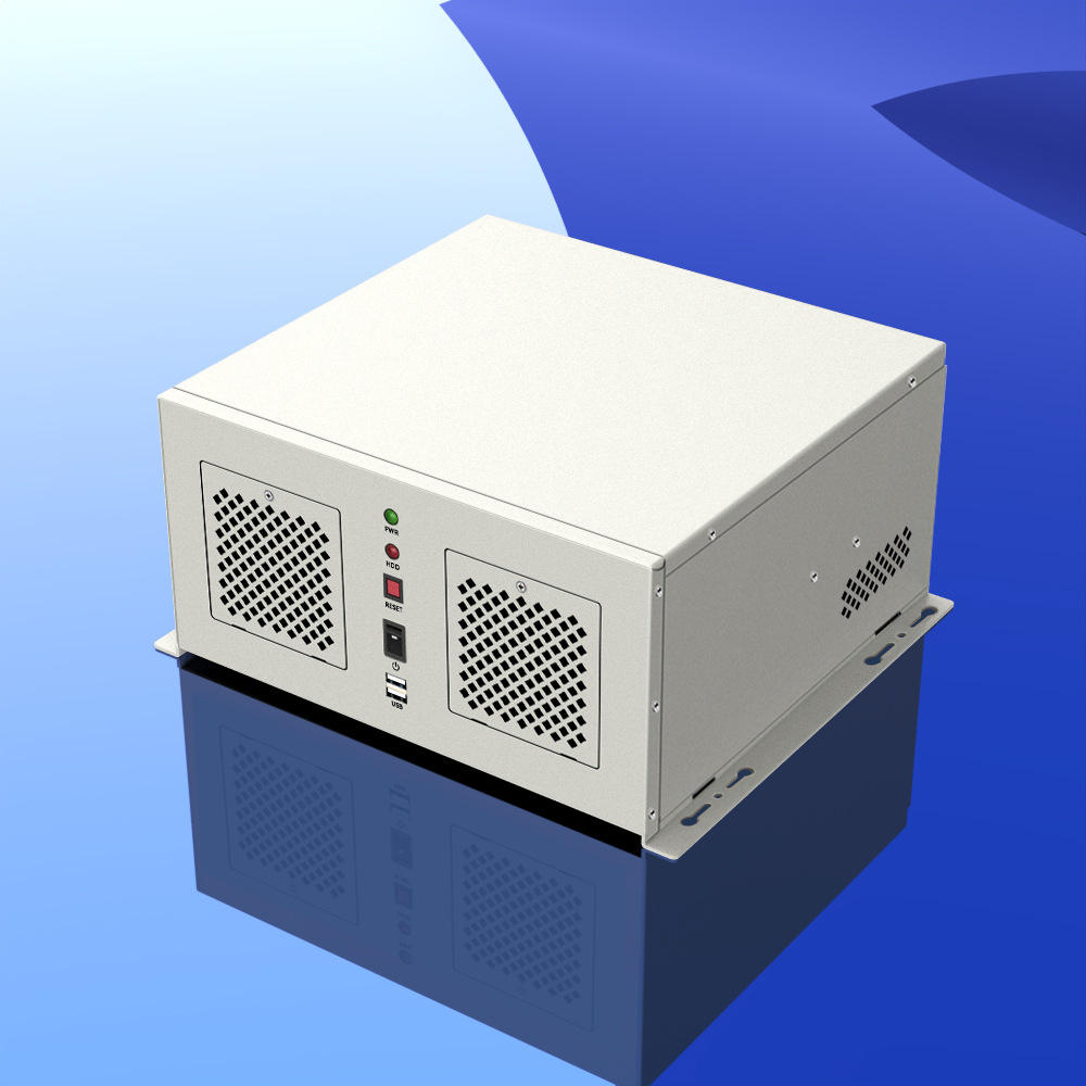 壁挂式机箱 matx 主板 atx电源 7槽工业灰 嵌入机箱 设备工控机箱