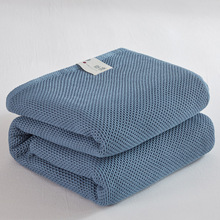 纯棉蜂窝毛巾被办公室全棉毛巾盖毯空调沙发毯儿童婴儿用夏季毯子