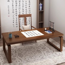 新中式书法桌实木书桌家用毛笔书画桌案台书房写字桌简易国学桌子