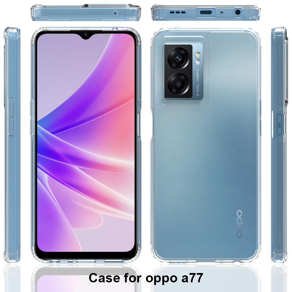 新款现货 适用oppo a77 5g高透防摔手机壳 彩绘素材手机套批发