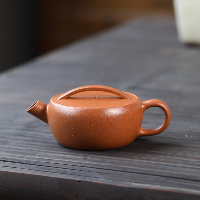 0成交7个相似全手工刻绘山水汉瓦壶批发宜兴原矿紫泥紫沙壶家用礼品