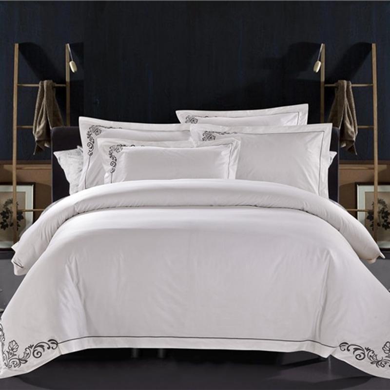 Five-Star Hotel Special Quilt Cover Four-Piece Cotton Satin European Style Embroided Bed Sheet B & B Hotel Bedding