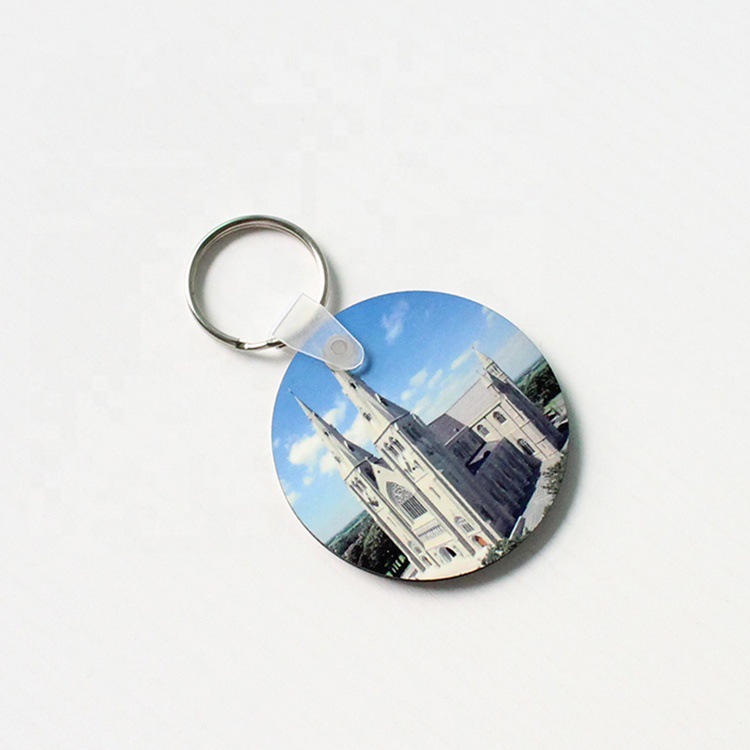 Cross-Border Amazon Sublimation Blank Wooden Key Buckle Thermal Transfer Printing Key Chain Key Ring Ornaments