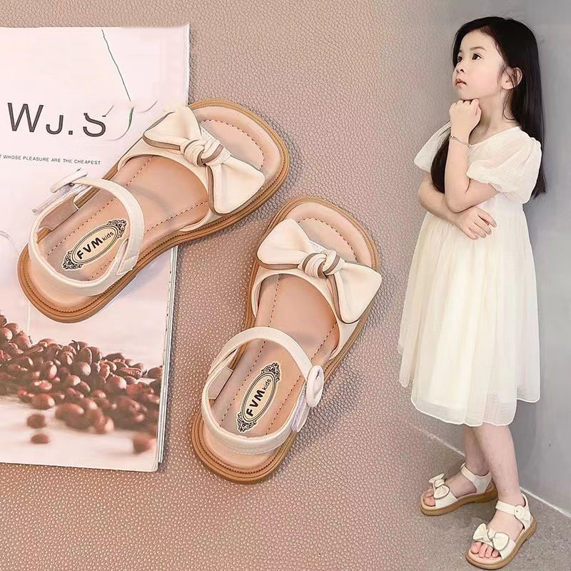 女童鞋子儿童公主凉鞋2024新款夏款中大童宝宝小女孩沙滩软底代发