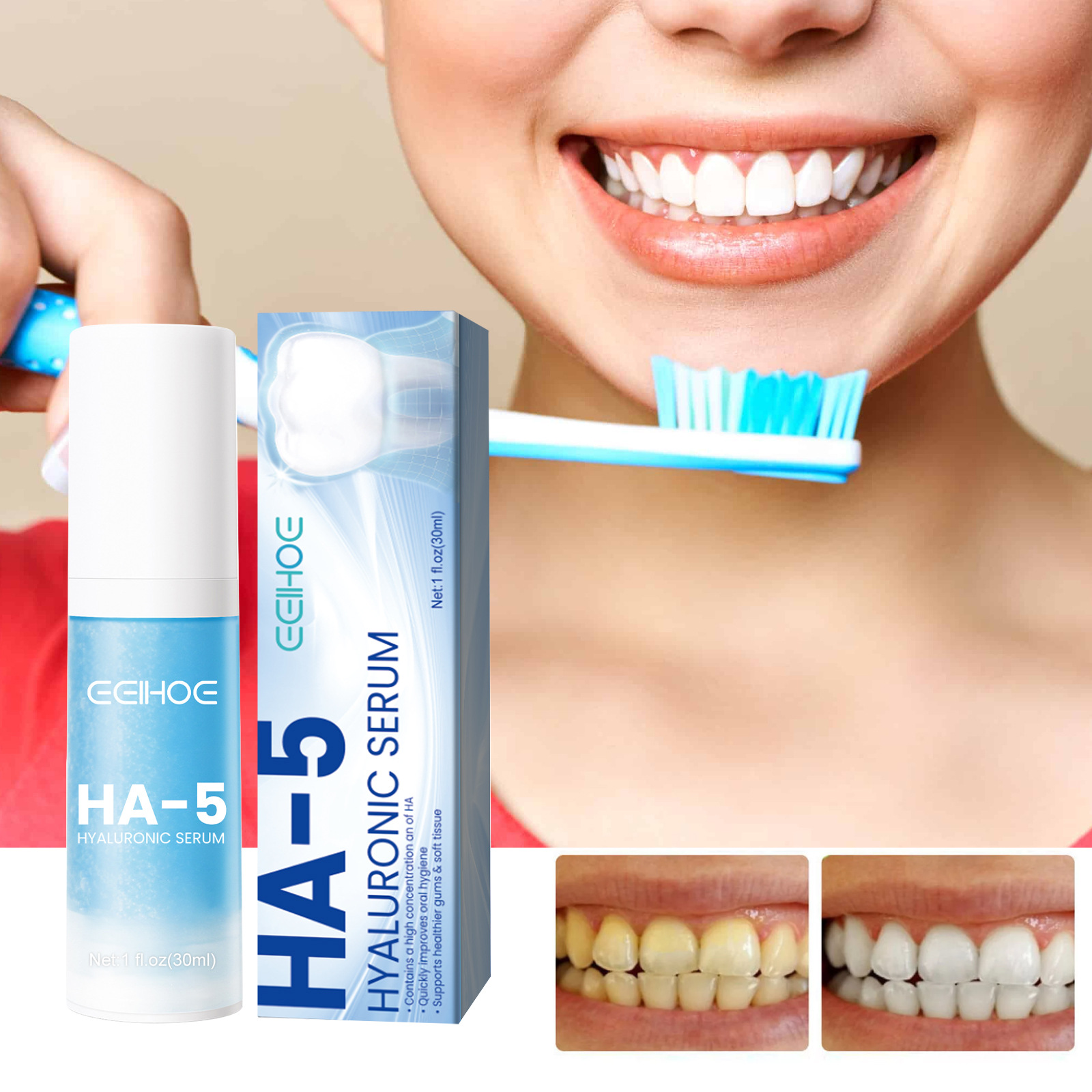 Eelhoe Whitening Toothpaste Cleaning Teeth Dirt Smoke Stains Plaque White Tooth Protection Breath Fresh Care Toothpaste