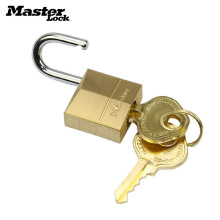 MasterLock玛斯特锁实心黄铜挂锁家用仓库大门挂锁同花120MCND