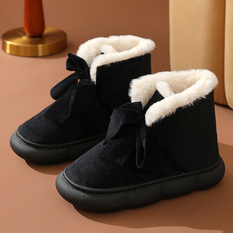 2023 Winter Thickened Women's Mid-Calf Length Snow Boots Velvet Thermal Non-Slip Thick Bottom Outdoor Short Cotton Shoes Wholesale