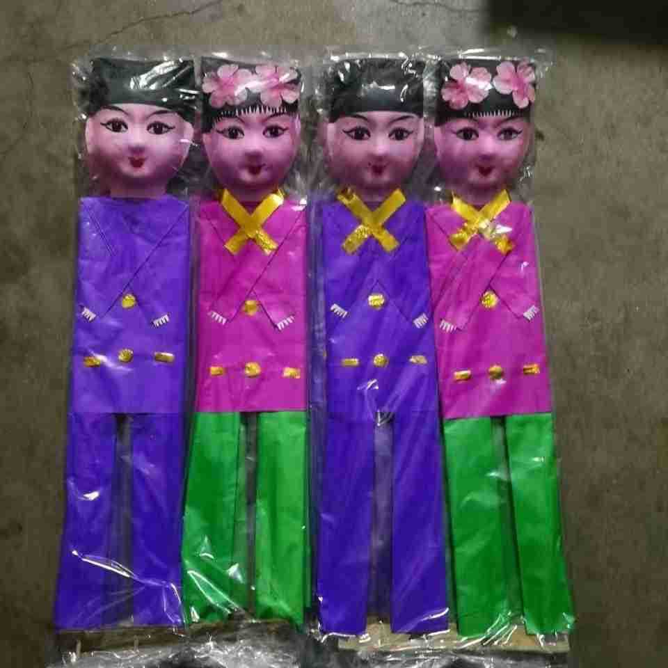 成品童男童女纸人佣人纸扎男女侍女丫鬟清明祭祀烧纸冥币元宝纸钱