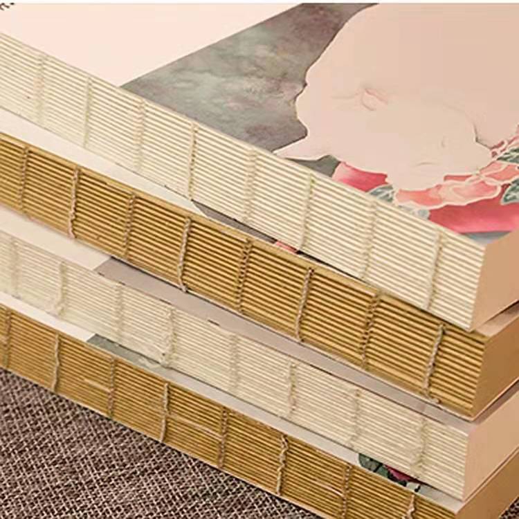 创意裸脊线装书印刷定制裸背笔记本 裸脊精装书印刷古线装手帐本