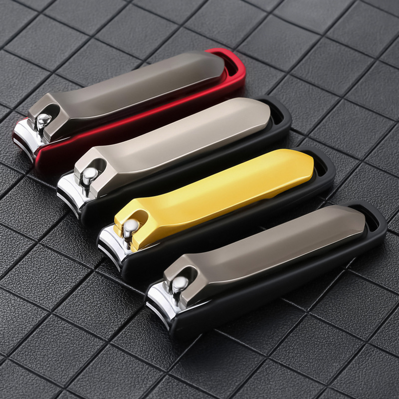 家用多彩尖嘴指甲钳不锈钢合金防飞溅指甲刀斜口指甲钳可logo打标