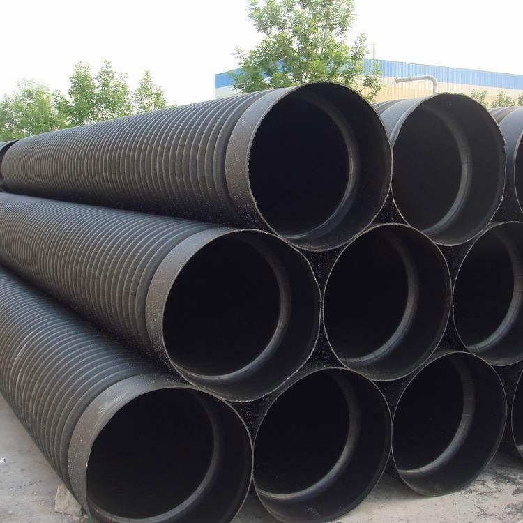 厂家供应hdpe双壁波纹管 pe黑色波纹管市政塑料排污管排水管dn700