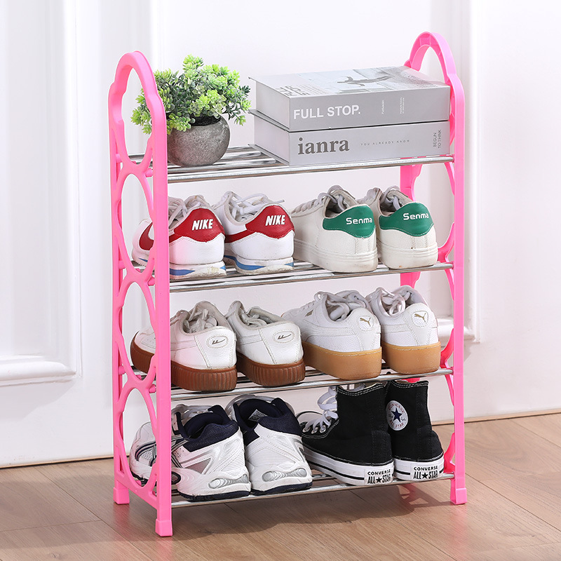 Simple Shoe Rack Household Multi-Layer Economical Dormitory Shoe Cabinet Door Dustproof Storage Artifact Small Shoes Shelf Large Capacity