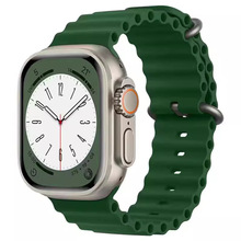 适用applewatch ultra海洋表带iwatch8苹果SE硅胶7运动6创意5/4/3