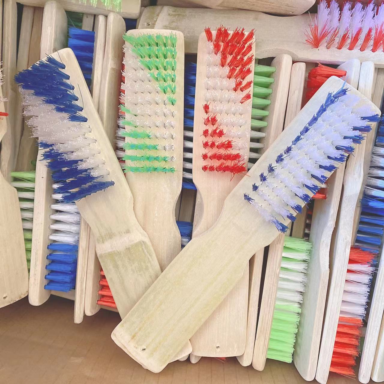 r96加厚竹鞋刷21cm彩色条纹洗衣刷清洁刷一元两元小商品-阿里巴巴