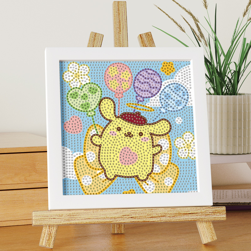 Clow M Sanrio Children's Cartoon Handmade DIY Diamond Stickers Four-Grid Diamond Painting Wholesale