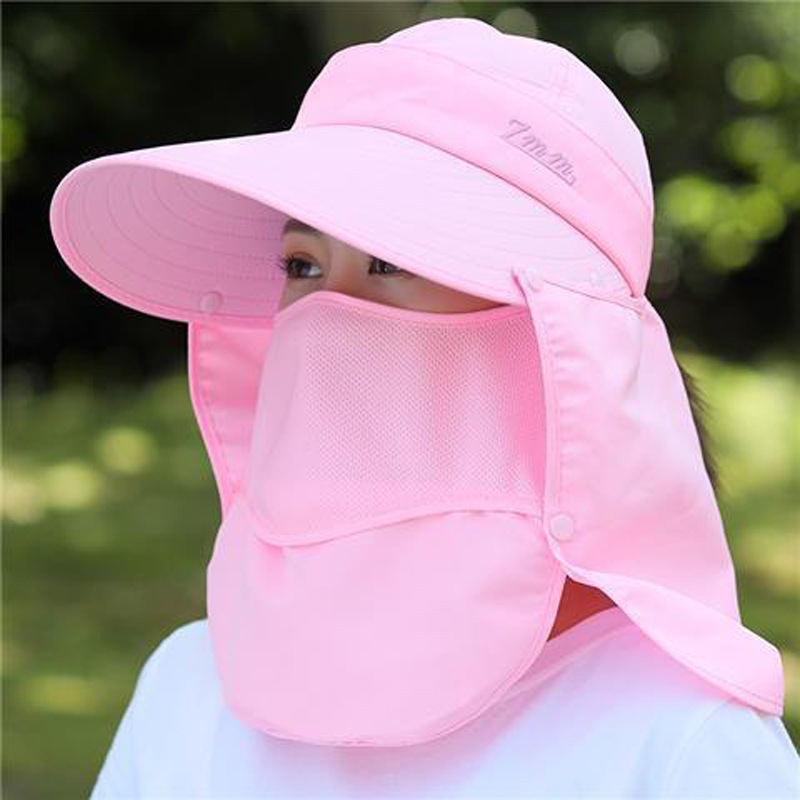 Summer Face Cover Sun-Proof Black Hat Tea Picking Hat Female Cycling Work Sun Hat Wide Brim Fashion Sun Hat Can Be Sent on Behalf