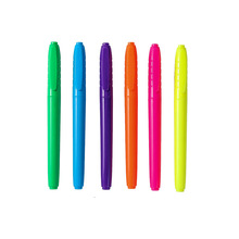 源头工厂荧光笔6色荧光标记笔 学生用彩色划重点可印刷logo