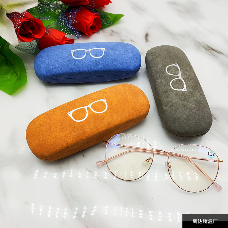 眼镜盒男复古文艺眼睛盒女便携太阳镜眼镜盒可定logo-阿里巴巴