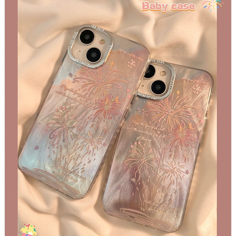 suitable for apple 15 phone case iphone14promax beautiful gradient feather yarn gorgeous fireworks 12 spring new