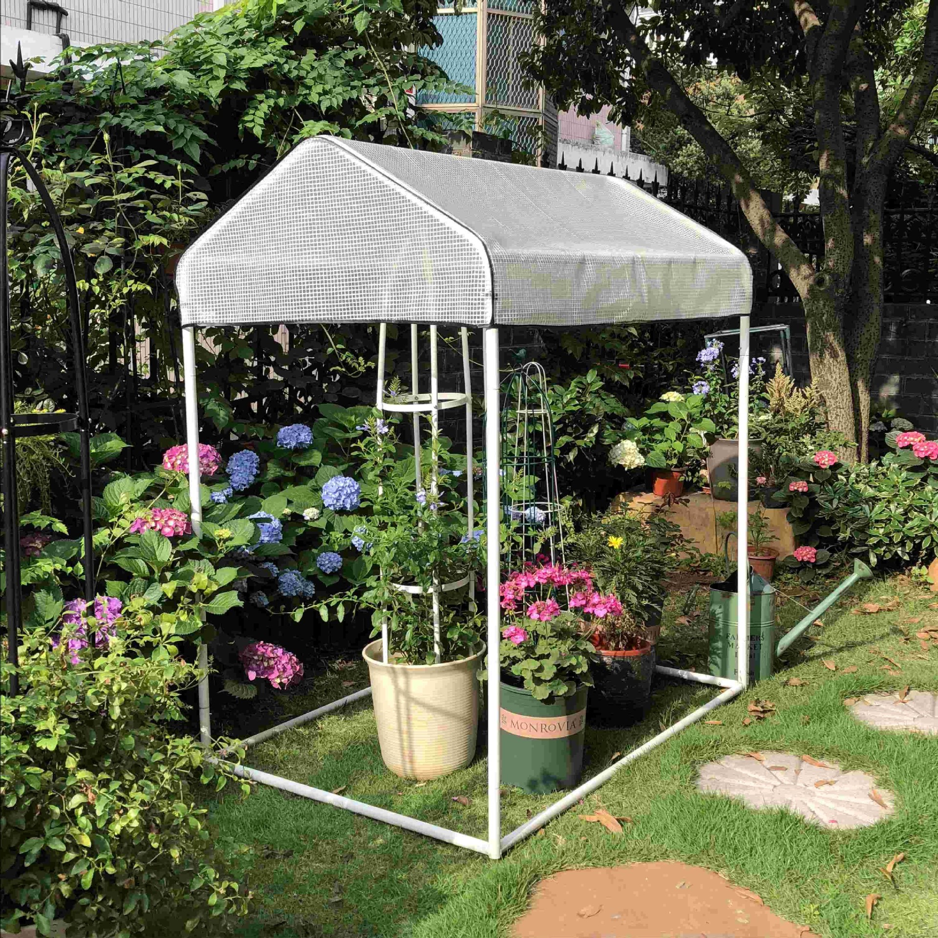 厂家直销简易温室花房小花棚家庭阳台庭院保温花暖房大棚ght13025