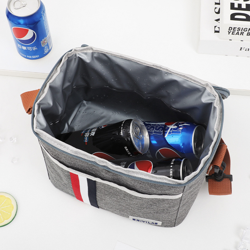 New Cross-Border Hot Sale Insulated Bag Lunch Bag Portable Crossbody Square Thermal Bag Picnic with Rice Lunch Bag