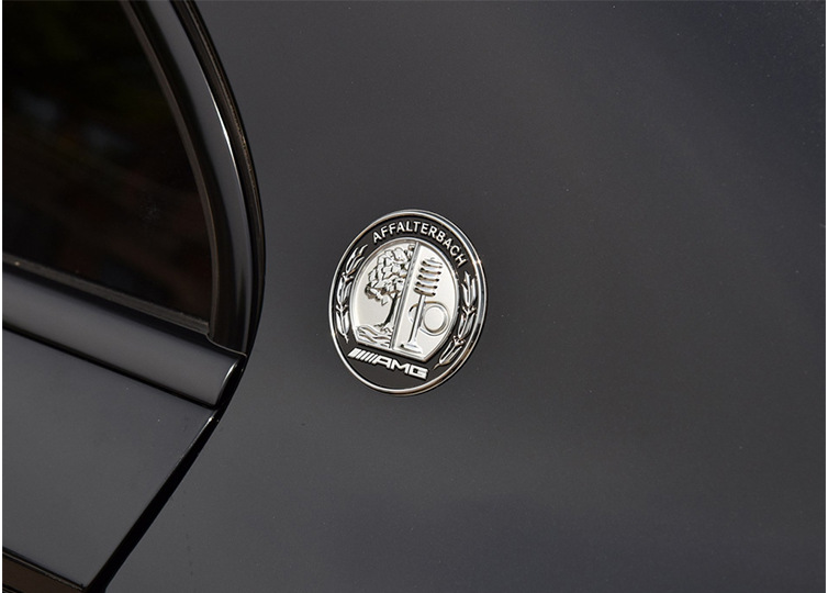 奔驰苹果树a35l c63改装车标机盖标后翼子c柱徽章amg标侧标车身贴