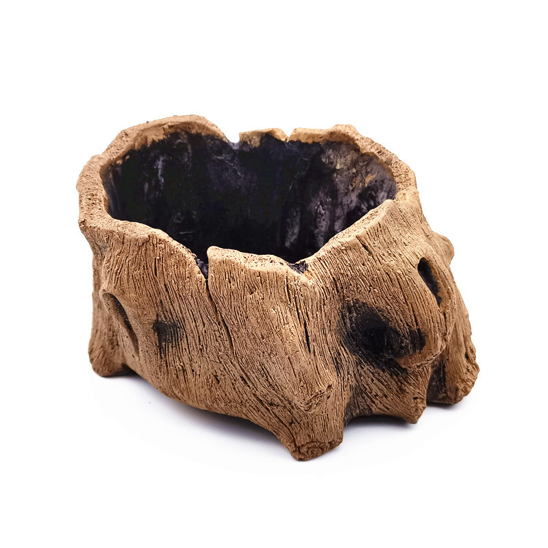 创意仿真复古树根木头树桩木桩多肉花盆批发绿植拼盘厂家直销