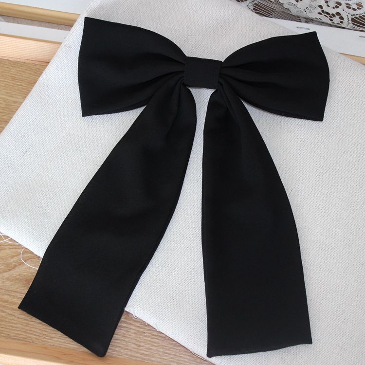 大号黑色胸前蝴蝶结蕾丝领结女胸针连衣裙衬衫装饰配饰领花蝴蝶节