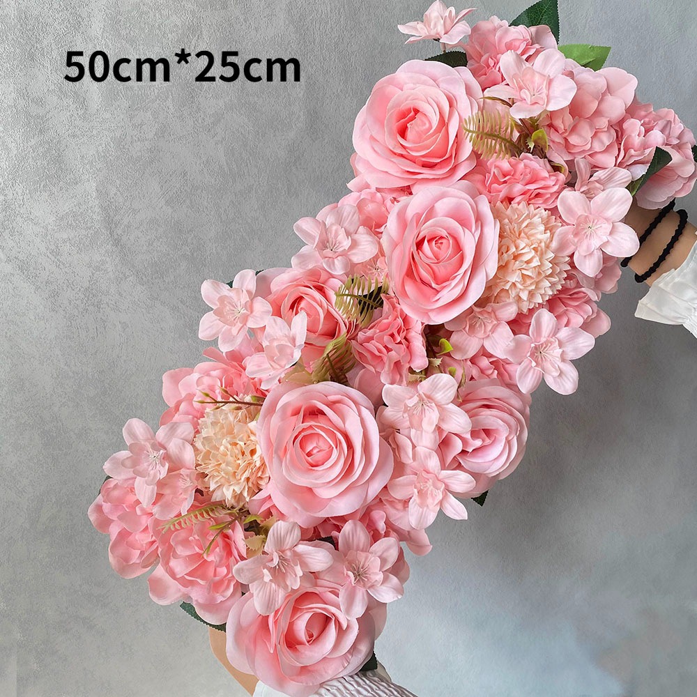 New Artificial Flower Wedding Layout Eucalyptus Diy Flower Wall Flower Vine Background Wall Rose Rose Flower Artificial Flower