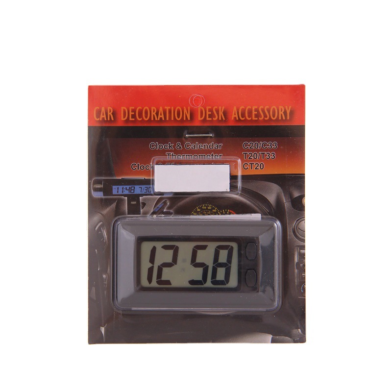 Mini Home Electronic Clock Car Electronic Clock Car Supplies Simple Clock Calendar Conversion with Velcro in Stock