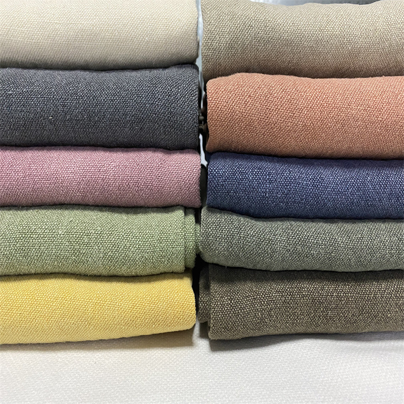 纯亚麻布料 多色雨露麻面料沙发桌布窗帘汽车坐套抱枕布装饰布