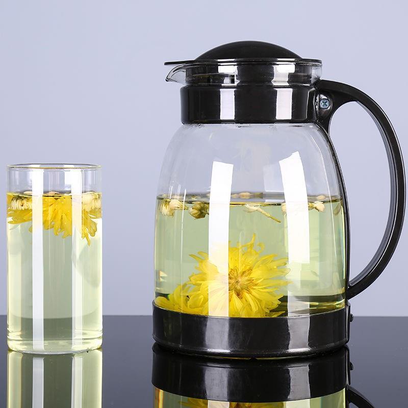 耐热凉水壶玻璃冷水壶玻璃防爆果汁杯子家用办公泡茶壶套装凉白开