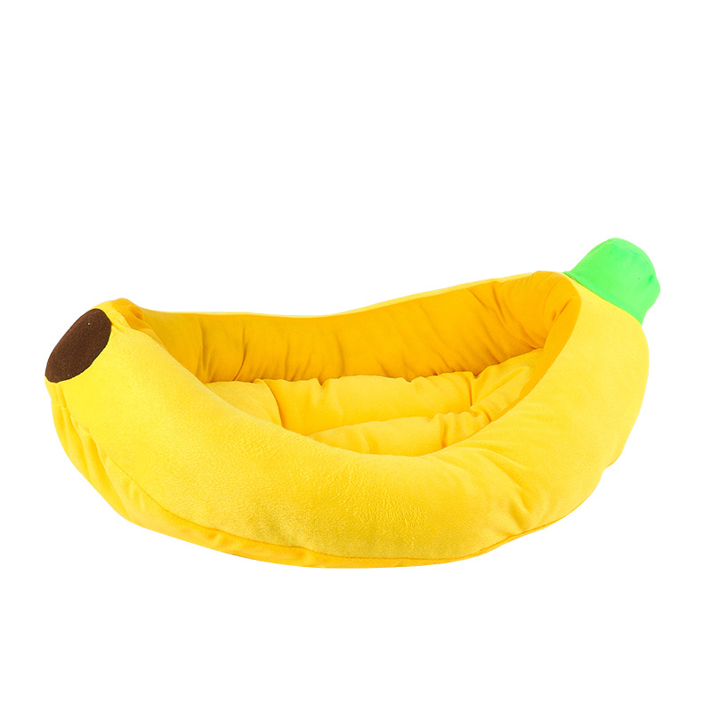 Banana Nest Removable and Washable Cartoon Kennel Four Seasons Available Teddy Bichon Small Dog Dog Bed Cat Nest Pet Supplies