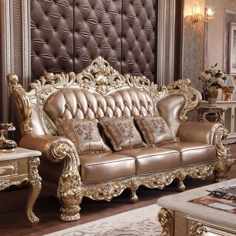欧式实木沙发 别墅奢华大户型客厅123组合全屋整套家具