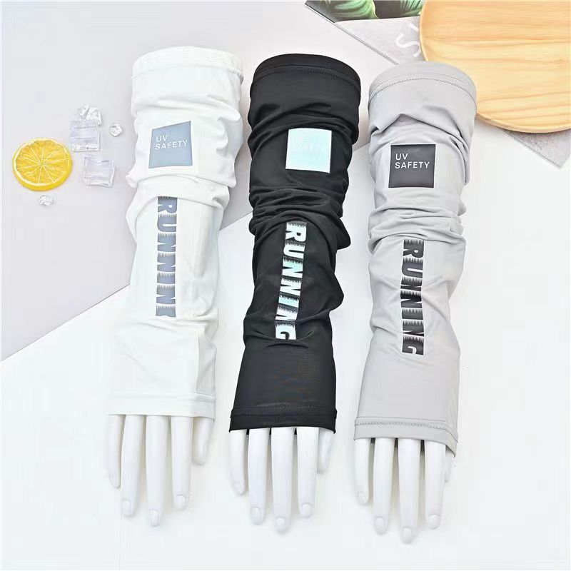 Ice Sleeve Summer Sun Protection Oversleeve Men's plus Size UV Protection Gloves Women's Loose Ice Silk Arm Guard Arm Sleeves