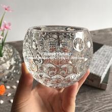 创意圆点透明玻璃花瓶 透明水晶球 水培绿萝婚庆装饰玻璃蜡烛台