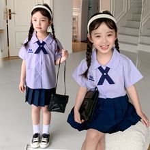 女童jk制服学院风衬衫裙子泰式校服男童全套小学生毕业班服童套装