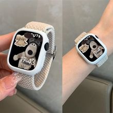 适用Apple苹果SE手表iwatch8代7654321Ultra编织弹力尼龙透气表带