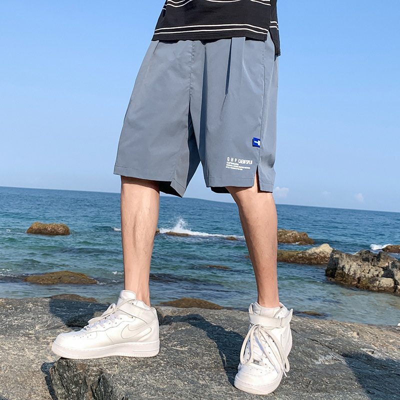 Ice Silk Shorts Men's Summer Thin Outer Wear Quick-Drying Casual Pants Men's Five-Point Trendy Beach Basketball Sports Pants