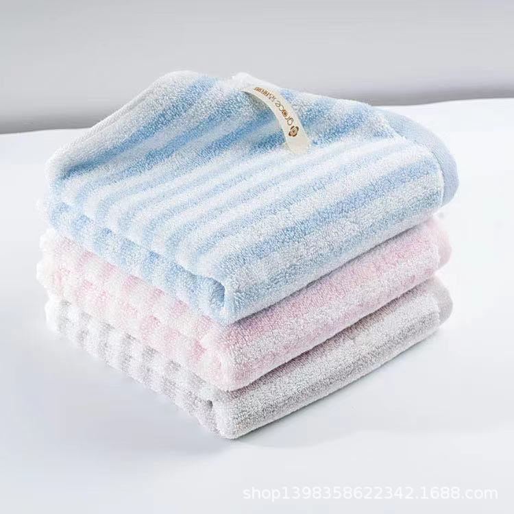正品洁丽雅毛巾7453素色纯棉条纹成人柔软中巾60x30一等品批发