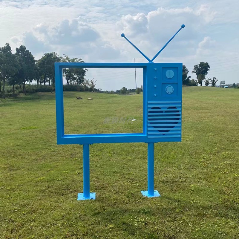 打卡拍照电视机相框户外景区海边创意美陈互动装置-阿里巴巴