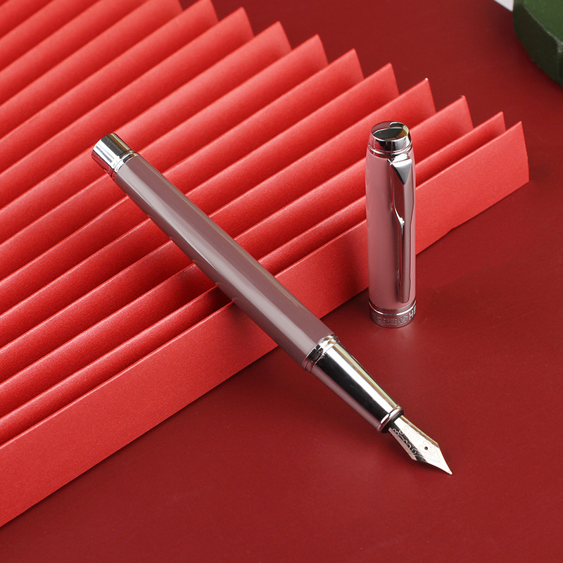 英雄牌钢笔莫兰迪色6055a钢笔墨囊礼盒装男士学生用练字书写女士