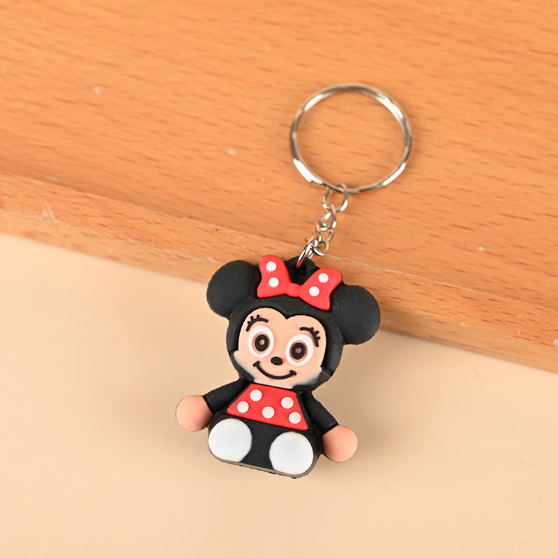 Pvc Cartoon Soft Rubber Keychain Customized Mascot Anime Doll Silicone Diy Car Keychain Pendant