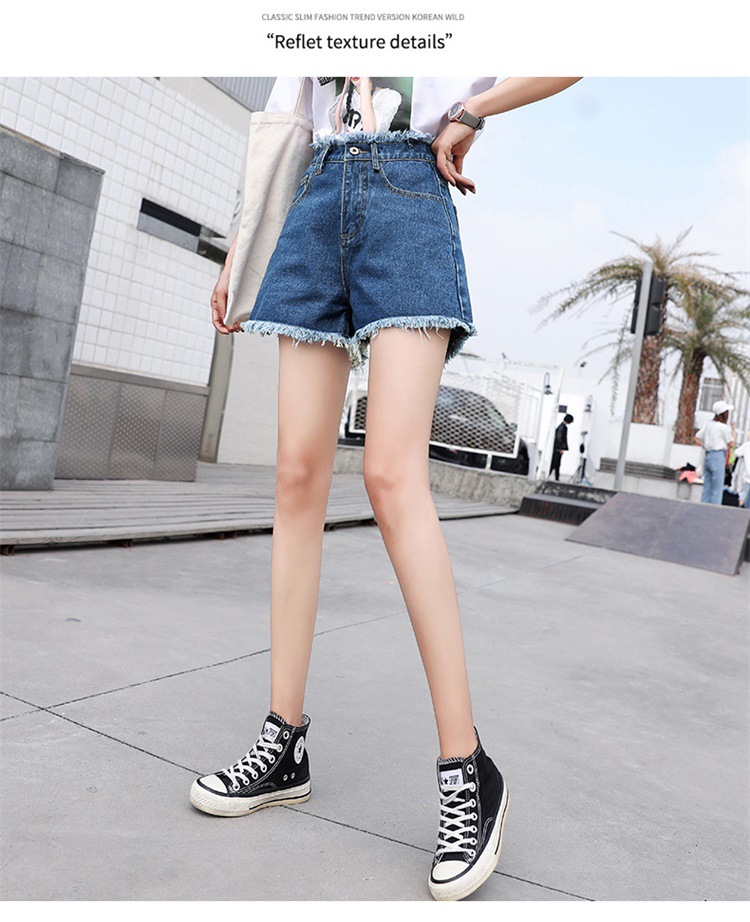 2021夏季上下毛边牛仔短裤女women jeans shorts