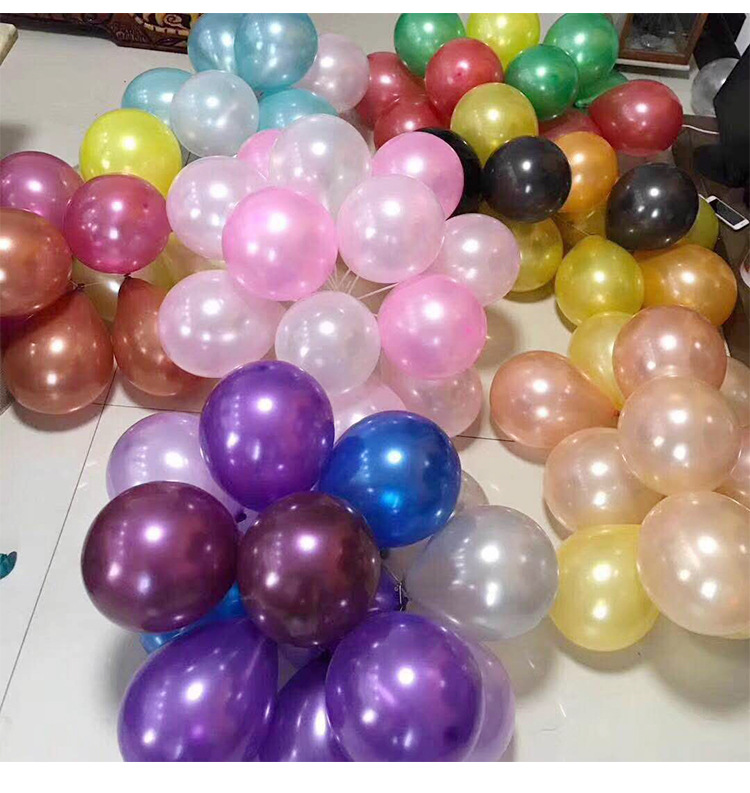 10寸加厚珠光乳胶气球12寸圆形装饰乳婚庆用品拱门气球厂家批发