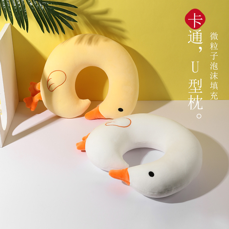 Big Goose U-Shape Pillow Cartoon U-Shaped Pillow U-Shape Pillow Soft Foam Particles Comfortable Neck Pillow Short Plush Traveling Pillow Source Manufacturer