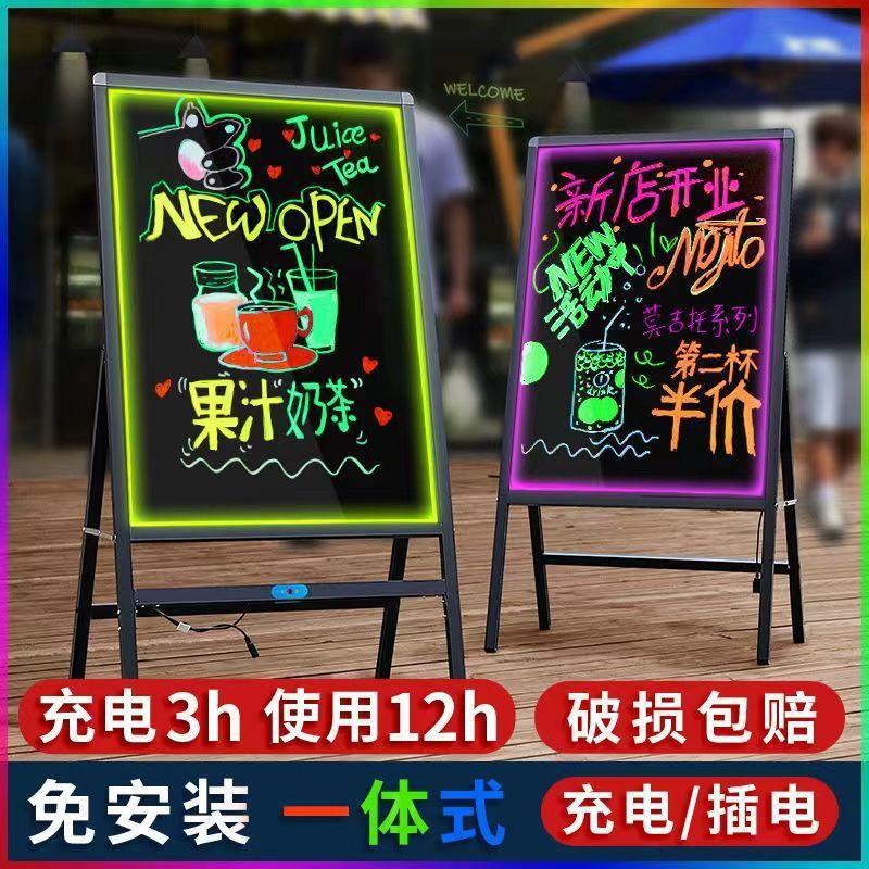 Luminous Small Blackboard Led Fluorescent Board Flash Rechargeable Stall Stall Shop Commercial Door Promotional Electronic