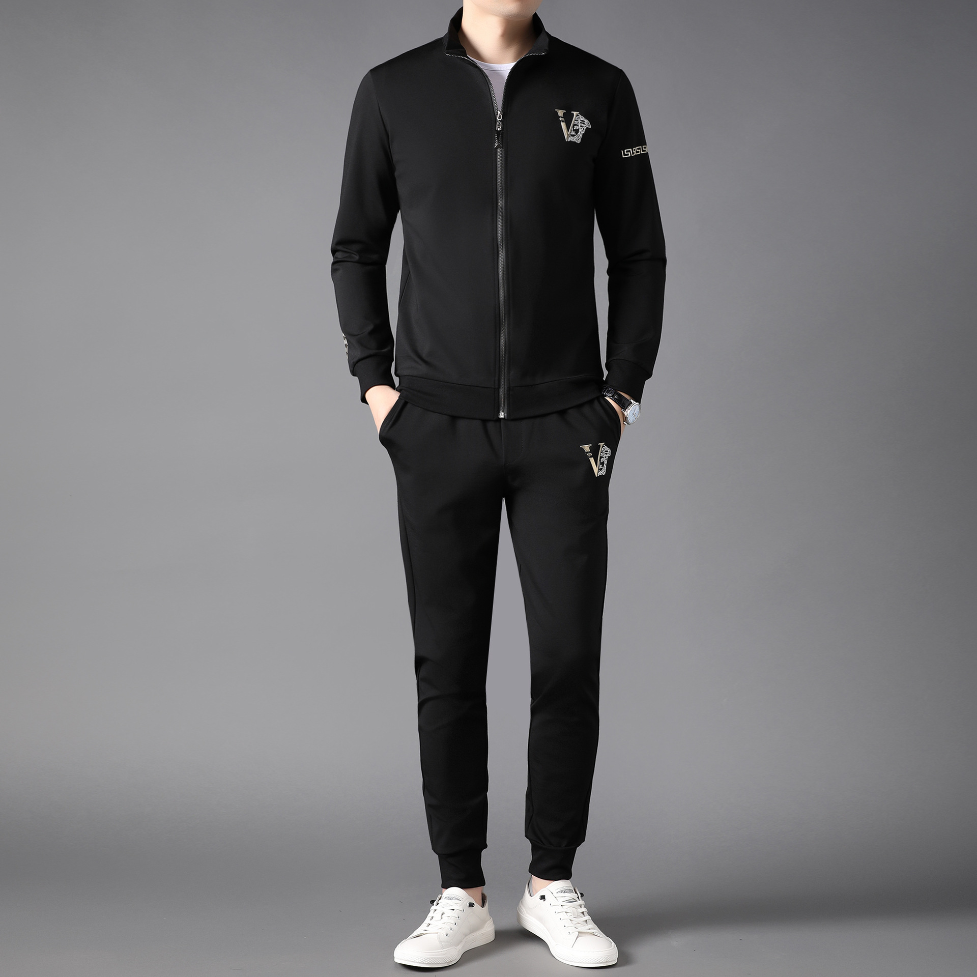 恒源祥运动套装男中老年秋季爸爸中年男士春秋名牌休闲卫衣运动服