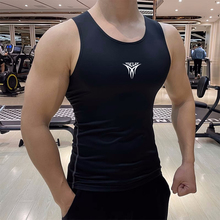 健身背心男无袖速干夏季运动紧身衣坎肩弹力透气吸汗教练服健身衣